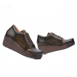 Scarpe casual donna 668 caffè combinato