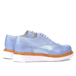 Scarpe casual donna 663-1 blu perlato combinato
