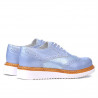 Scarpe casual donna 663-1 blu perlato combinato