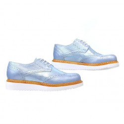 Scarpe casual donna 663-1 blu perlato combinato