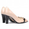 Scarpe eleganti donna 1263 vernice avorio+nero