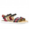 Sandali donna 5037 nero+bordò