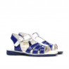 Sandali bambini piccoli 53c vernice blu+bianco