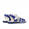 Sandali bambini piccoli 53c vernice blu+bianco