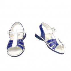 Sandali bambini piccoli 53c vernice blu+bianco