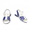 Sandali bambini piccoli 53c vernice blu+bianco