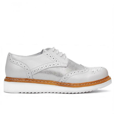 Scarpe casual donna 663-1 bianco perlato combinato