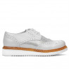 Scarpe casual donna 663-1 bianco perlato combinato