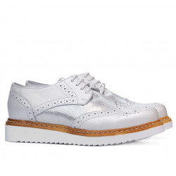 Scarpe casual donna 663-1 bianco perlato combinato