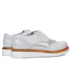Scarpe casual donna 663-1 bianco perlato combinato