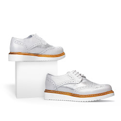 Scarpe casual donna 663-1 bianco perlato combinato