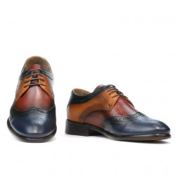 Scarpe casual/eleganti uomo 874 indaco+marrone
