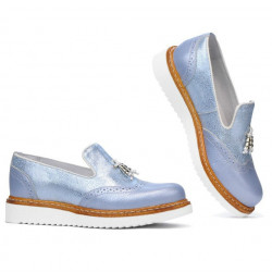 Scarpe casual donna 659 blu perla combinato