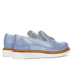 Scarpe casual donna 659 blu perla combinato