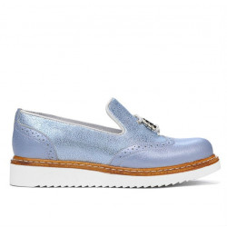 Scarpe casual donna 659 blu perla combinato