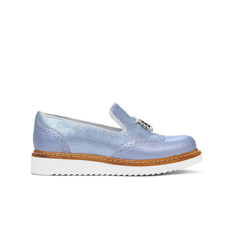 Scarpe casual donna 659 blu perla combinato