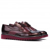 Scarpe casual uomo 831 vernice bordeaux combinato