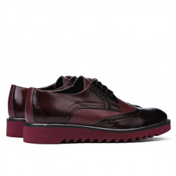 Scarpe casual uomo 831 vernice bordeaux combinato