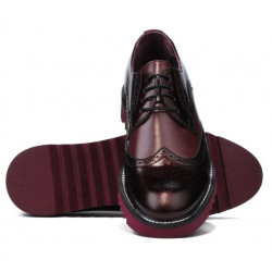 Scarpe casual uomo 831 vernice bordeaux combinato