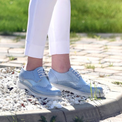 Scarpe casual donna 663-1 blu perlato combinato