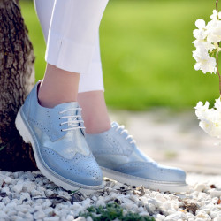 Scarpe casual donna 663-1 blu perlato combinato