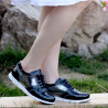 Scarpe sportive da donna 682 vernice nera combinata