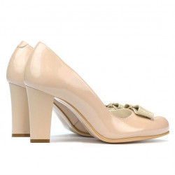 Scarpe eleganti donna 1245 vernice avorio combinato