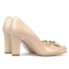 Scarpe eleganti donna 1245 vernice avorio combinato
