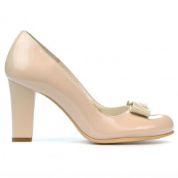 Scarpe eleganti donna 1245 vernice avorio combinato