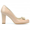 Scarpe eleganti donna 1245 vernice avorio combinato