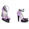 Scarpe eleganti donna 1264 vernice viola+nero