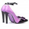 Scarpe eleganti donna 1264 vernice viola+nero