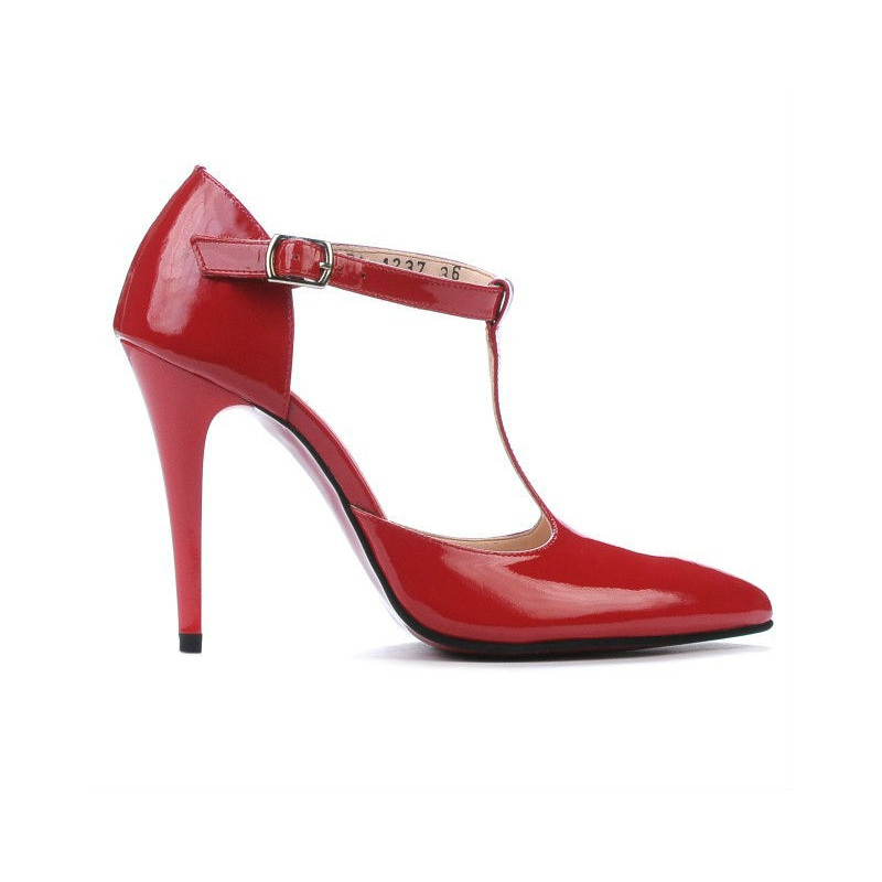 Sandali donna 1237 vernice rossa