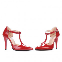 Sandali donna 1237 vernice rossa