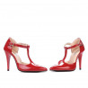 Sandali donna 1237 vernice rossa