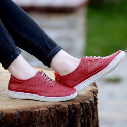 Mocassini donna 688 rosso
