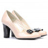 Scarpe eleganti donna 1245 vernice avorio+nero