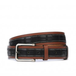 Cintura uomo 18b coccodrillo nero+marrone