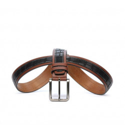 Cintura uomo 18b coccodrillo nero+marrone
