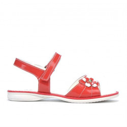 Sandali per bambini 524 vernice rosso corallo