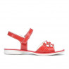 Sandali per bambini 524 vernice rosso corallo