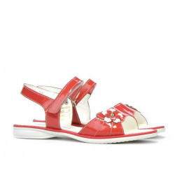 Sandali per bambini 524 vernice rosso corallo