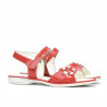 Sandali per bambini 524 vernice rosso corallo