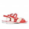 Sandali per bambini 524 vernice rosso corallo