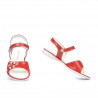 Sandali per bambini 524 vernice rosso corallo