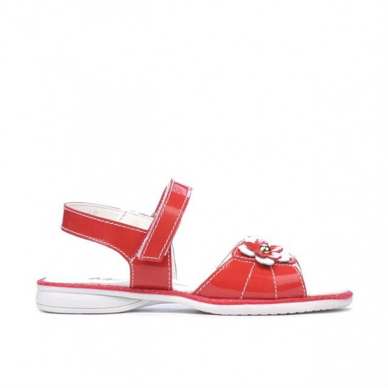 Sandali bambini piccoli 55c vernice rosso corallo