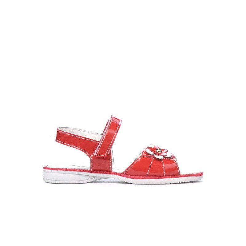 Sandali bambini piccoli 55c vernice rosso corallo