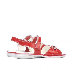 Sandali bambini piccoli 55c vernice rosso corallo