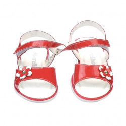 Sandali bambini piccoli 55c vernice rosso corallo