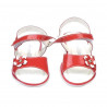Sandali bambini piccoli 55c vernice rosso corallo